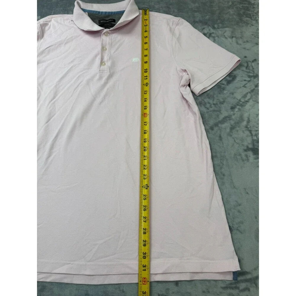 Banana Republic Polo Shirt Mens XXL Tall Slim Fit Light Turquoise